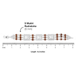 Premium Diamond Om Triple Row Rudraksha Bracelet