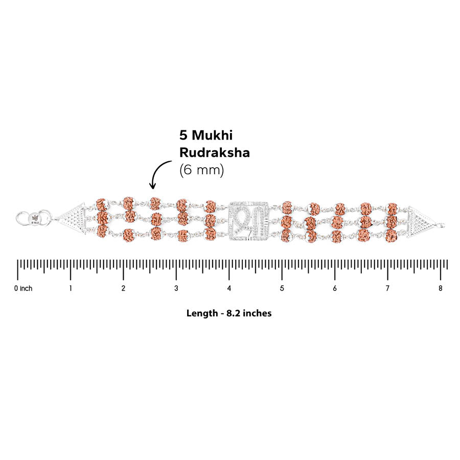 Original Rudraksha Shree Triple Line Bracelet
