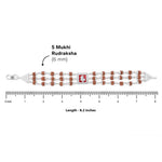 Triple Line Red Ganesh Silver Rudraksha Bracelet