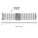Shiva Brooch Six Line Silver Bracelet