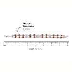 92.5 Silver Ganesh Double Line Rudraksha Bracelet