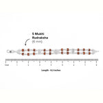 Original Rudraksha Om Flower Brooch Double Line Bracelet
