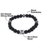 Premium Black Rudraksha Shiv Mantra Bracelet