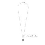 Silver Set Chain Circular Pendant and Earrings with Finely Cut Stones for Women