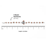 92.5 Silver Mahadev Trishul Rudraksha Bracelet