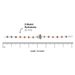 92.5 Silver Om Damru Rudraksha Bracelet