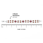 Original Rudraksha Om Three Rhombus Double Line Bracelet