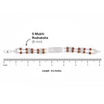 Rudraksha Bracelet with 92.5 Silver Om Namah Shivaay Rectangular Bead