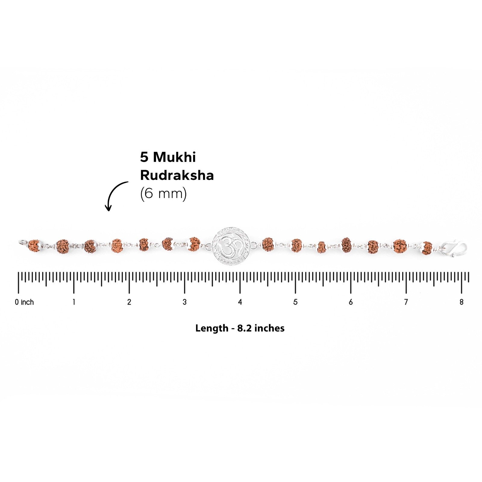 Rudraksha Silver Bracelet With Om