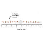 Silver Rakhi with Om and Single Line Rudraksha