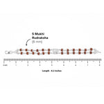 92.5 Silver Shree Double Line Rudraksha Bracelet