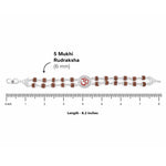 Pure Round Om Silver Rudraksha Bracelet
