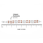 Rudraksha 92.5 Silver Goga Double Line Bracelet