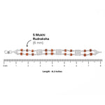 Premium Three Om Double Row Rudraksha Bracelet