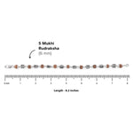 Silver Rakhi with Square Cylinder Rudraksha Beads