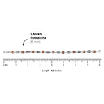 Rudraksha Silver Square Cylinder Bracelet. 