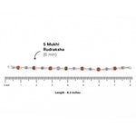 Original Rudraksha Hollow Circular Silver Bracelet