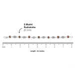 92.5 Silver Hollow Oval Rudraksha Bracelet