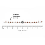 Silver Rakhi with Suryadev and Rudraksha