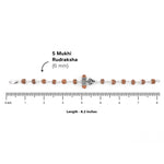 Rudraksha Silver Om Trishul Bracelet