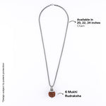 Adiyogi Pendant (6 Mukhi Nepali Rudraksha)