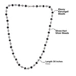 Karungali with Shree Hari Silver Beads Mala