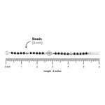 Black Beads Silver Designer Nazariya for Kids