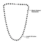 Black Rudraksha Silver Mala