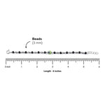 Black Silver and Green Beads Nazariya for Kids
