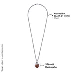 Orignal Adiyogi Pendant (3 Mukhi Nepali Rudraksha) With Chain