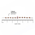 Rudraksha Silver Bracelet with Spiderman Single Line for Kids