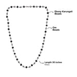Karungali with Om Silver Beads Mala