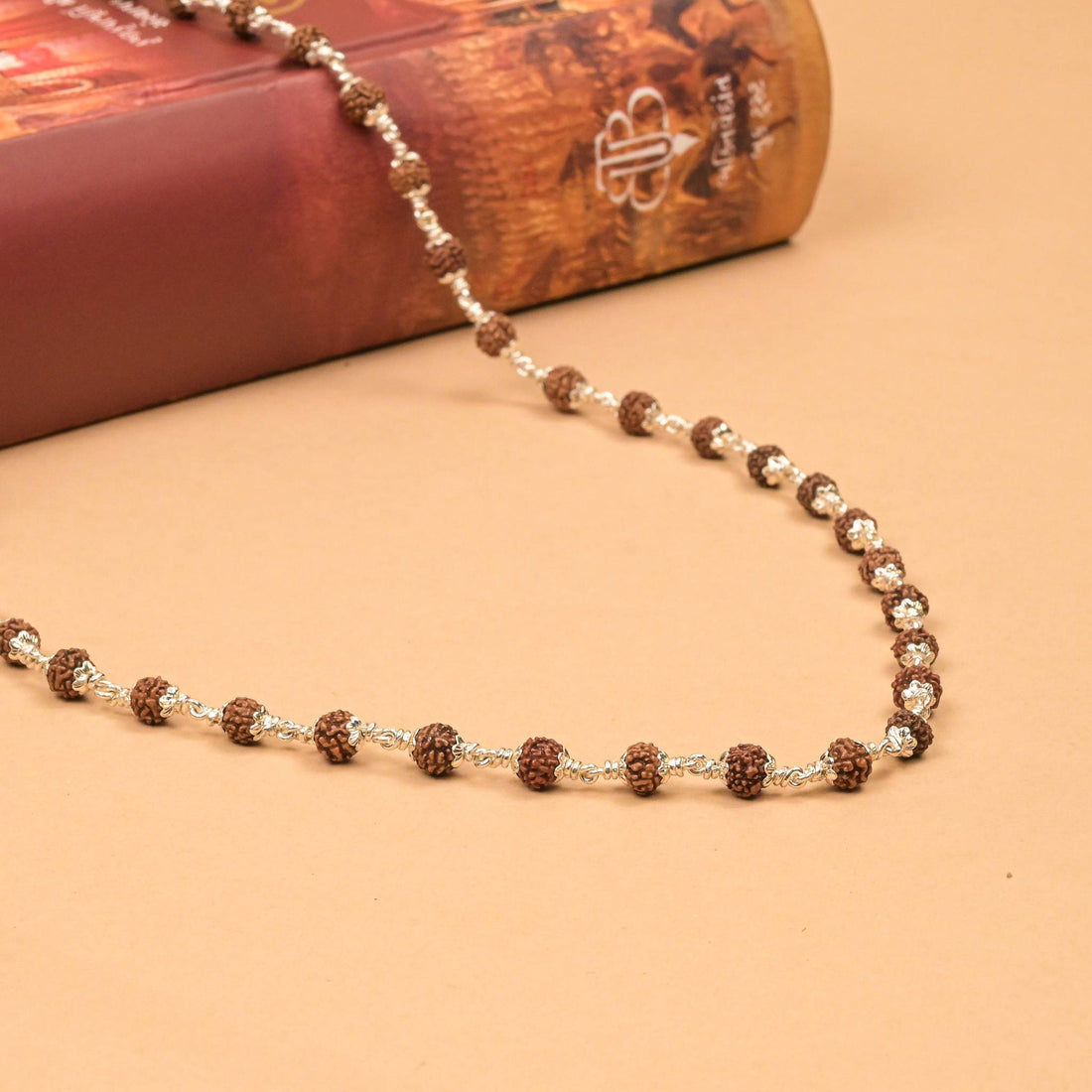 Rudraksha Silver Mala ( 8 – 9 mm Rudraksha Size)