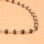 Rudraksha Silver Mala ( 8 – 9 mm Rudraksha Size)