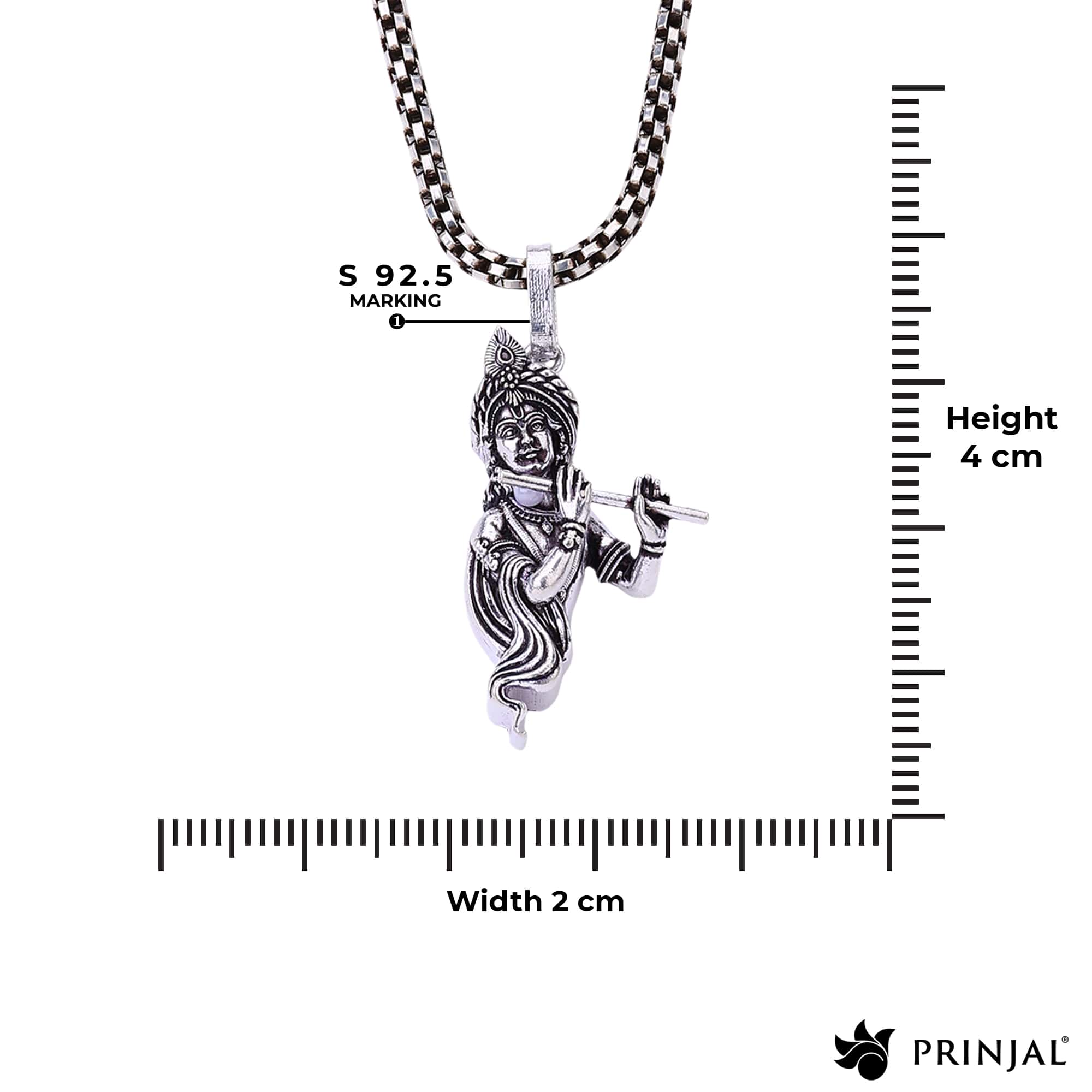 Murlidhar Krishna Silver Pendant
