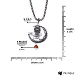 Authentic Shiva Trishul Rudraksha Silver Pendant
