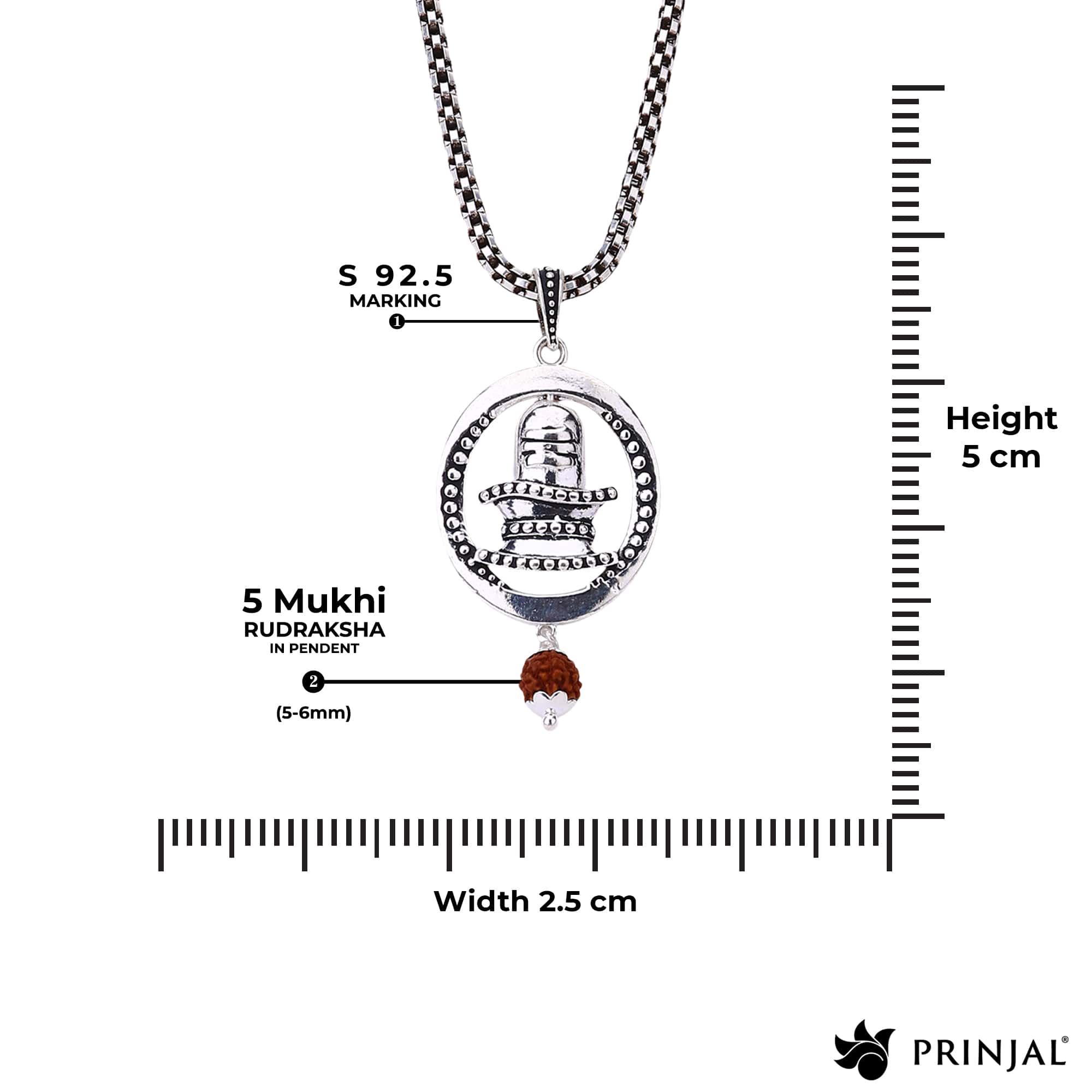 Divine Shivling Rudraksha Silver Pendant