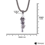 Trishul Damru Silver Pendant