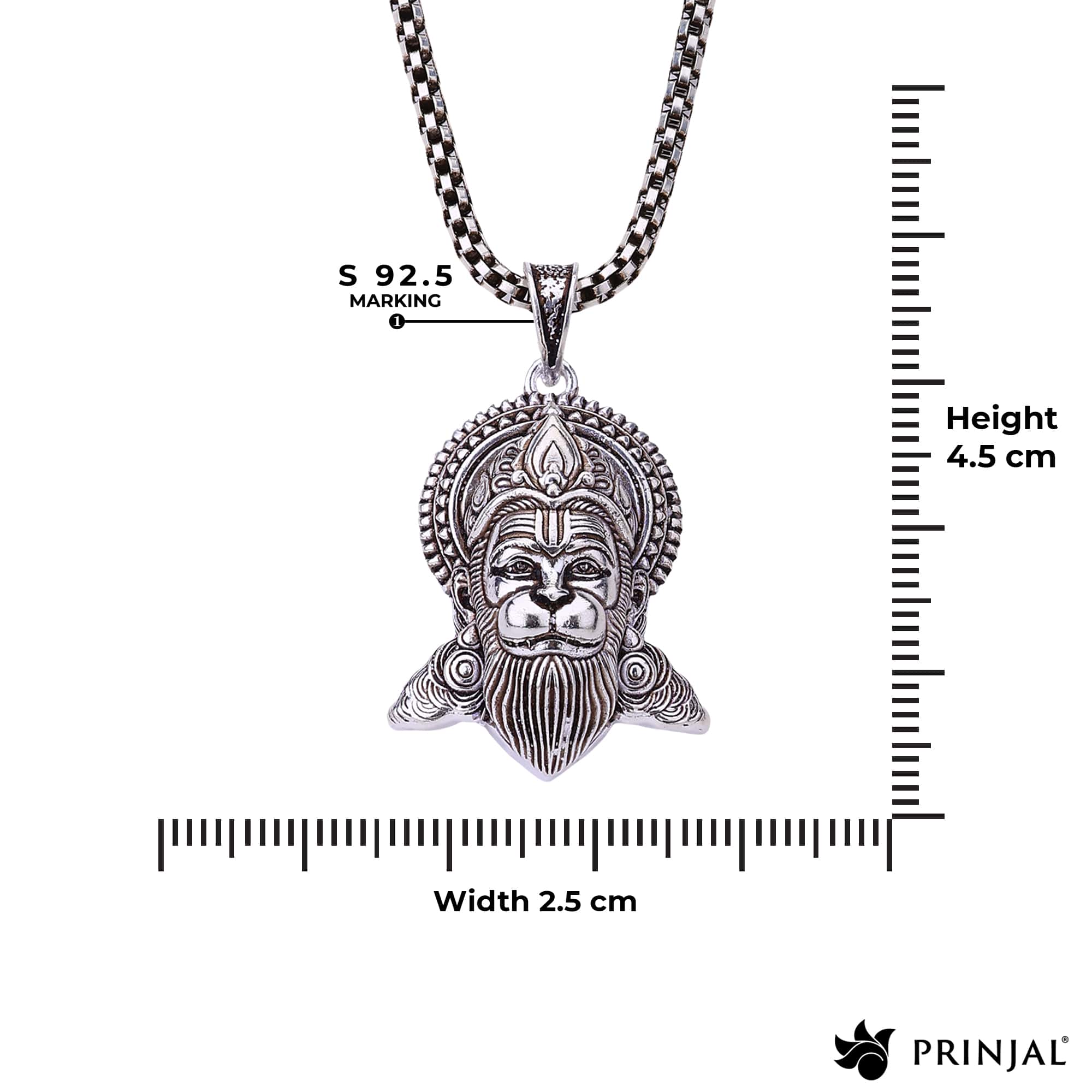 Pawanputra Hanuman Silver Pendant