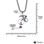 Mahadev Om Chandra Silver Pendant