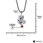 Ganesha Shivling Rudraksha Silver Pendant