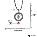 Trishul Rudraksha Silver Pendant