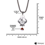 Shiva Trishul Damru with Rudraksha Silver Pendant