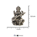 Goddess Saraswati Silver Idol
