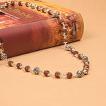 Rudraksha With Om Namah Shivay Silver Bead Mala