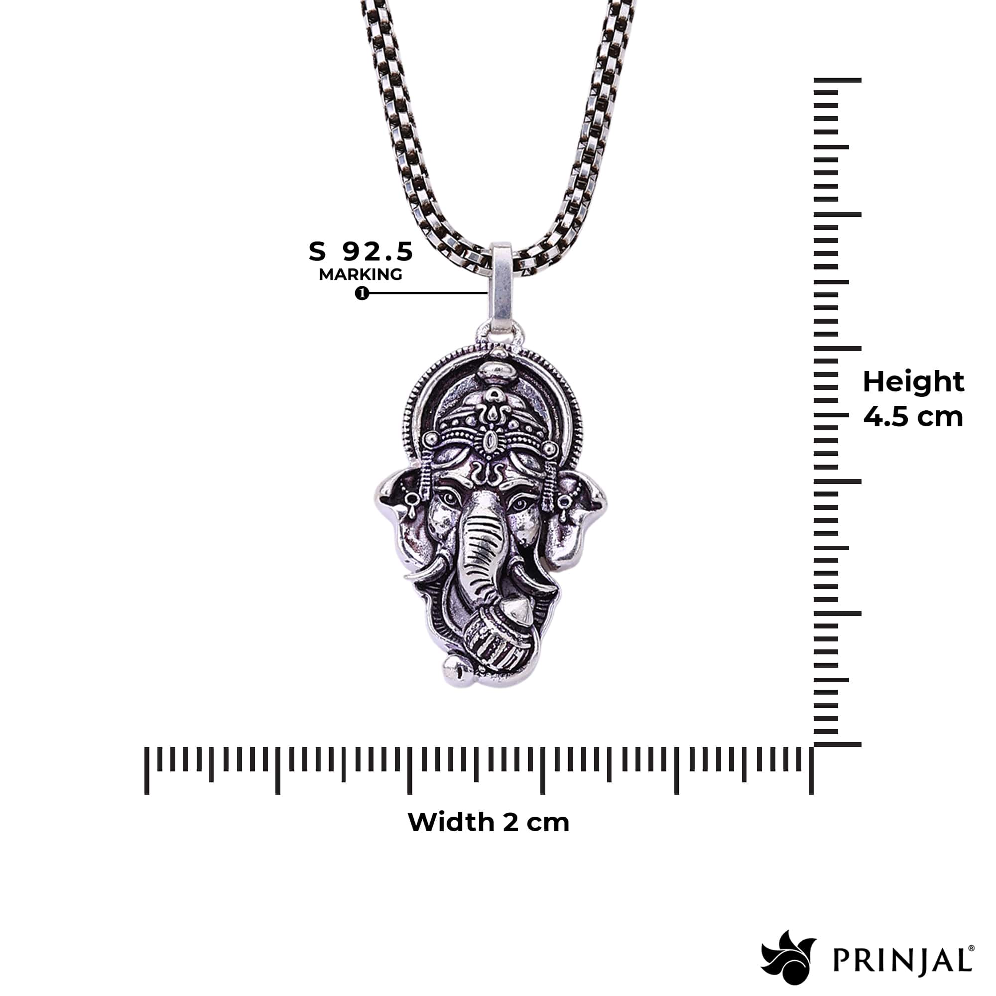 Lord Ganesha Silver Pendant