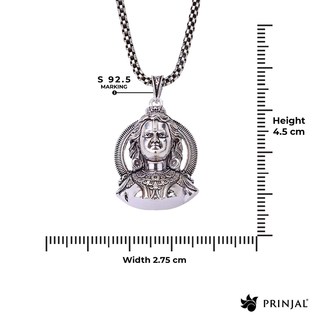 Shree Ram Silver Pendant