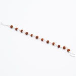 Authentic Rudraksha Silver Bracelet Single Line for Kids