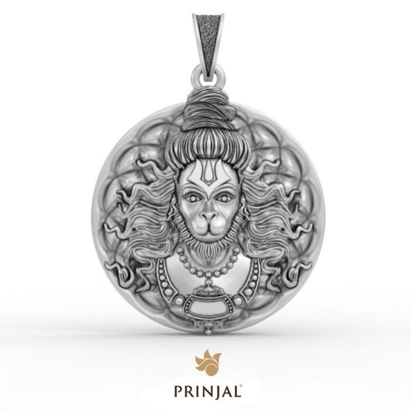 Bajrangbali Silver Pendant