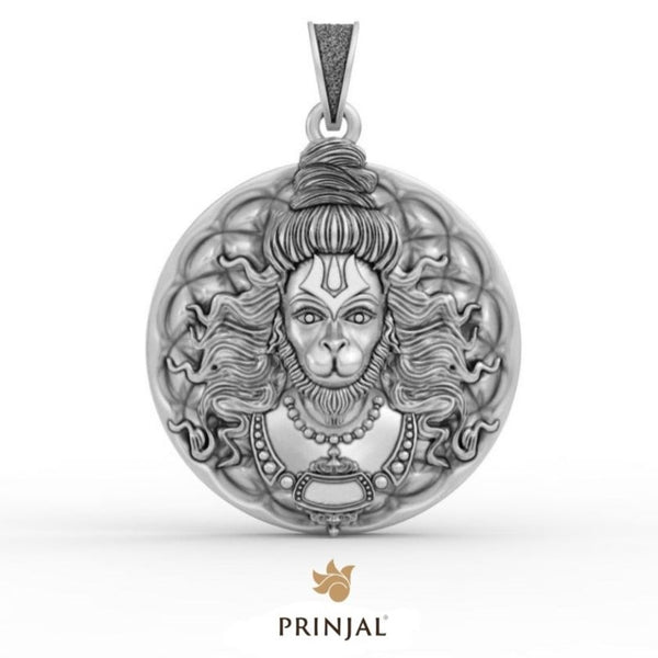 Bajrangbali Silver Pendant